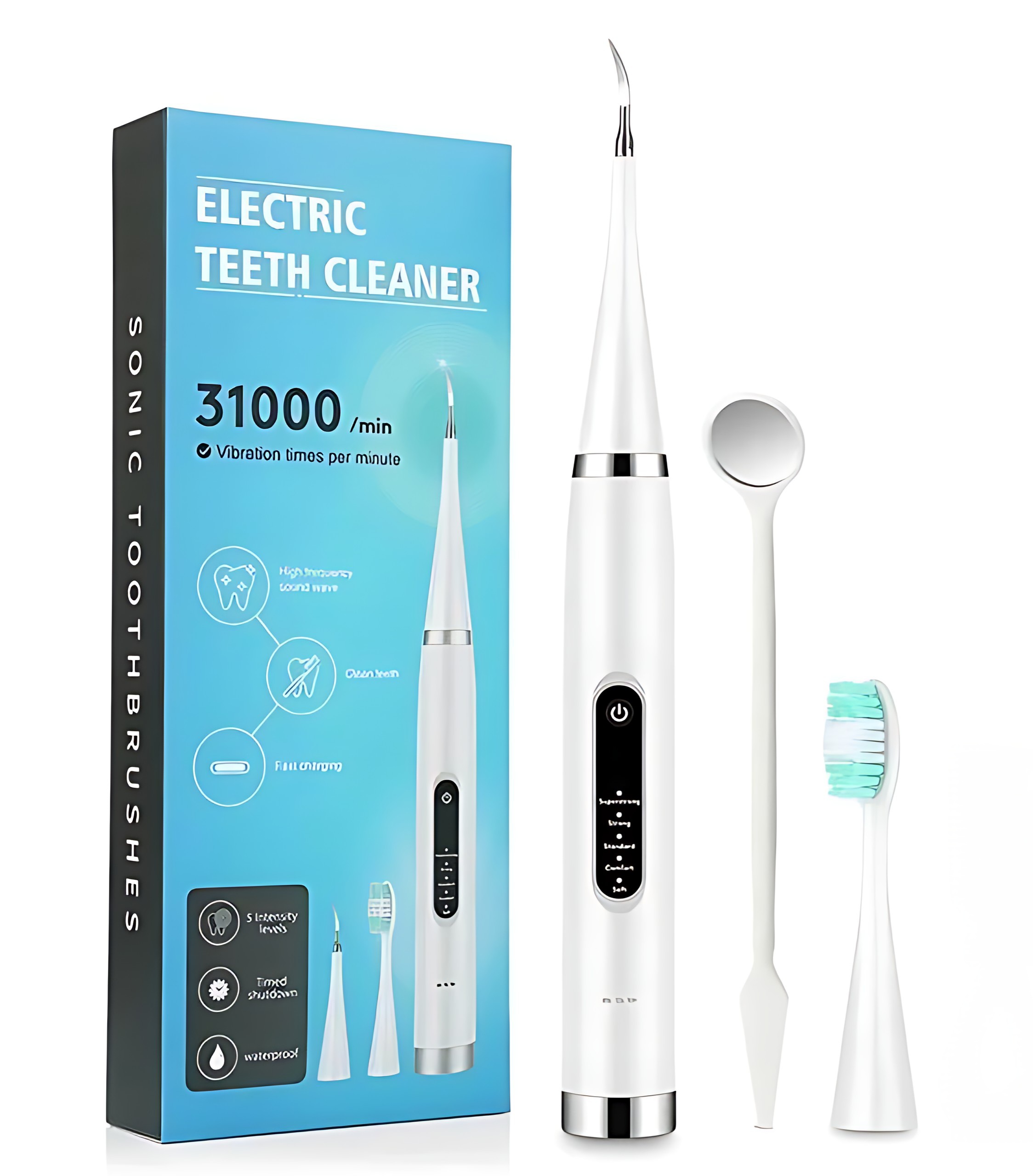 جرمگیر و مسواک برقی دندان Electric Teeth Cleaner مدل BASIC EDITION | پاکسازی عمیق با 31000 لرزش در دقیقه