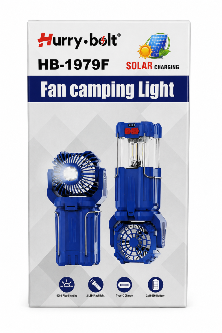 چراغ و پنکه خورشیدی Hurry-bolt HB-1979F